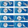 Optical Eyeglass Pliers Kit, Eye Glasses Repair Pliers Set, 8 Pliers and 6 Screwdrivers, Tweezers/Crochet Hook, for Glasses Repair view 3