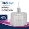 TRUEplus 5-Bevel Sterile Pen Needles, 31G x 6mm (1/4 Inch), Single-Use Needles, Silicone Coated, Compatible Thread with Major Pen Devices, 100 Count view 2