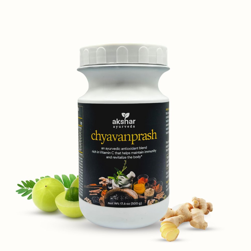 AKSHAR Ayurveda Chyavanprash Organic(17.6 oz / 500g) Pure Ayurvedic Herbal Mix with Organic Ashwagandha, Amla (Indian Gooseberry) & Honey Boost Immunity, Energize & Rejuvenate Naturally