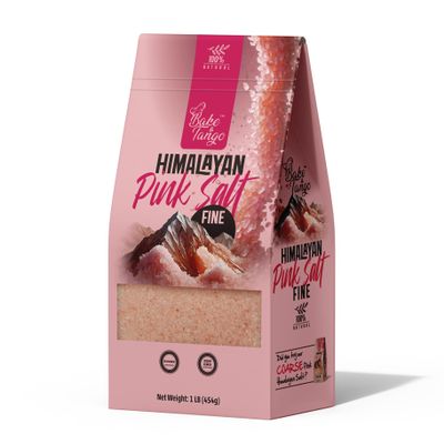 Bake and Tango Himalayan Pink Salt 100% Natural, Non-GMO, Kosher Certified Fine Grain 1 lb Bag (Pack of 1)