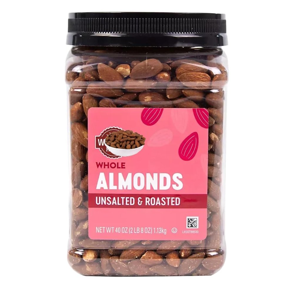 Almonds, Oil Roasted, Unsalted, 40 oz (40 OZ (1 Pack))