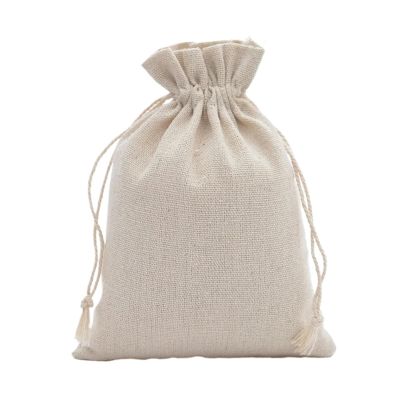 LZYXFP 10pcs Cotton Linen Drawstring Gift Bag Burlap Packing Pouches Storage Bags for Wedding Dustproof(20x30 cm)