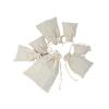 LZYXFP 10pcs Cotton Linen Drawstring Gift Bag Burlap Packing Pouches Storage Bags for Wedding Dustproof(20x30 cm) view 3