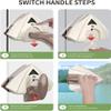 Double-Sided Magnetic Glass Cleaner with 360 Rotating Head & Extension Pole - Ideal for High-Rise Window Cleaning at Home view 4