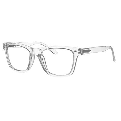 Eyekepper Readers Square Large Lenses Spring-Hinges Reading Glasses Women Clear +2.50