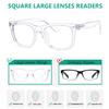 Eyekepper Readers Square Large Lenses Spring-Hinges Reading Glasses Women Clear +2.50 view 3