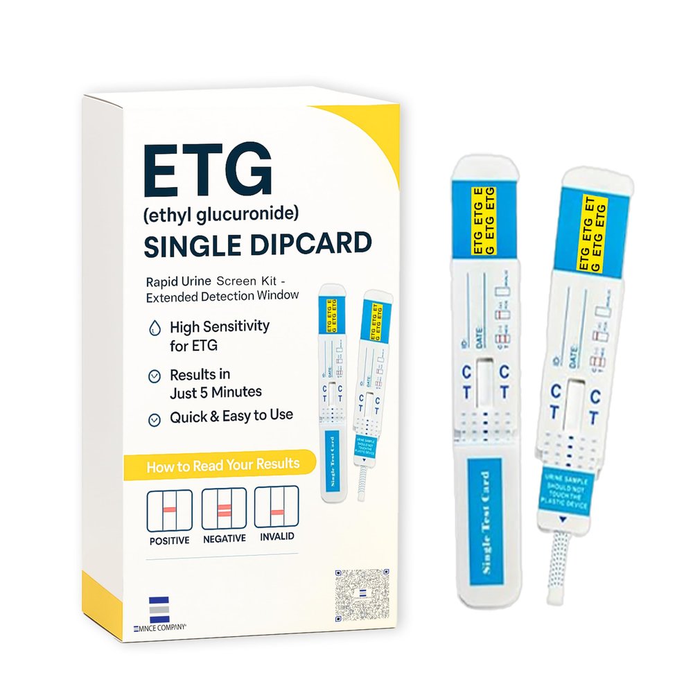 Emnce ETG Urine Alco Screen Kit Single Dipcard Up to 80 Hour Detection Easy Reliable Screening for Personal Use