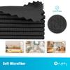 Orighty Black Microfiber Cleaning Cloth, 100 Pack Highly Absorbent Cleaning Supplies, Lint Free Kitchen Towels Cleaning Rags, Microfiber Towels for Cars, House, Window, 12x12 inch view 2