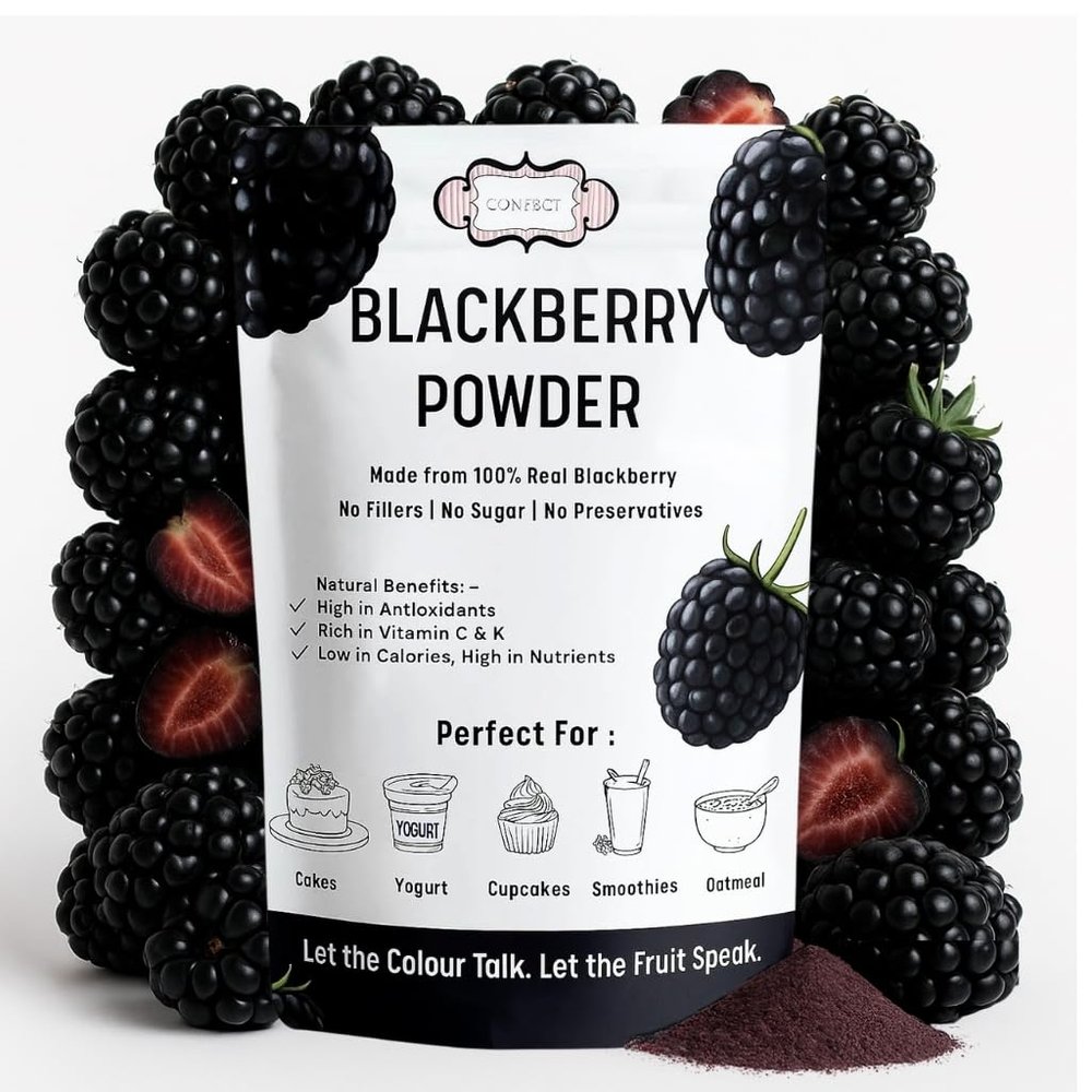 Confect Blackberry Powder | Pure & Natural Fruit Powder for Smoothies, Baking, Beverages, Juices, Tea & DIY Recipes | Vegan, Gluten-Free, No Added Sugar 3.5 OZ