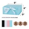 OEMVALATY 6-Pack Gift Boxes,9x9x4 Inch Magnetic Gift Boxes with Lids for Presents,Blue with Ribbon, Bridesmaid Proposal Box for Wedding, Storage, Birthday view 4