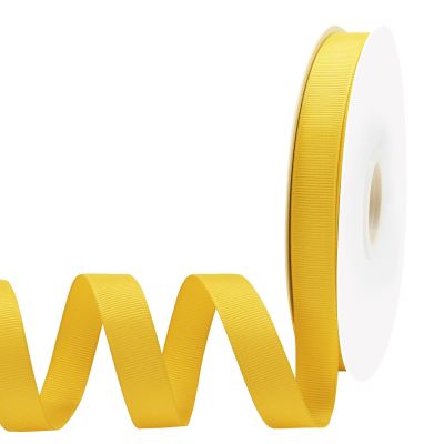 LEEQE Maize Yellow Grosgrain Ribbon 5/8 inch X 50 Yards Maize Yellow Ribbon for Gift Package Wrapping Wreath Baby Shower and Other Projects