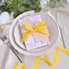 LEEQE Maize Yellow Grosgrain Ribbon 5/8 inch X 50 Yards Maize Yellow Ribbon for Gift Package Wrapping Wreath Baby Shower and Other Projects view 4