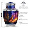 Casketique Dog Funeral Urns for Adult Male 1 Large 4 Keepsake - Blue Burial Urn for Ashes for Women - Wilderness Memorial Funeral Ash Container for Human Ashes - 10 & 3 Inch view 2