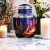 Casketique Dog Funeral Urns for Adult Male 1 Large 4 Keepsake - Blue Burial Urn for Ashes for Women - Wilderness Memorial Funeral Ash Container for Human Ashes - 10 & 3 Inch view 4