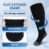 AMITOFO 3 Pairs Plus Size Compression Socks for Women Men Wide Calf view 3