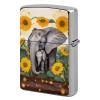 Elephant Sunflowers Lighter Case Double-Sided Graffiti Lighter Holder - Metal Lighters Protective Cover, Universal Fit for Standard Lighters, Stylish Gift for Men & Women view 1