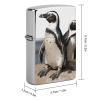 African Penguin Lighter Case Double-Sided Graffiti Lighter Holder - Metal Lighters Protective Cover, Universal Fit for Standard Lighters, Stylish Gift for Men & Women view 2