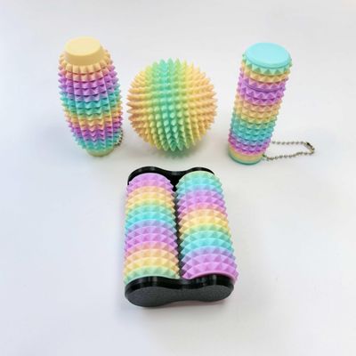 3D Printed Massage Roller Set, 4 Styles, Rainbow Colors, 1.18-2.36 inch