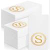 200 Gold Monogram Disposable Napkins - Letter S Hand Towels Decorative, Dinner Napkins for Guest, Monogrammed Hand Towels for Bathroom Wedding Birthday Party Baby Shower view 1