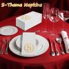 200 Gold Monogram Disposable Napkins - Letter S Hand Towels Decorative, Dinner Napkins for Guest, Monogrammed Hand Towels for Bathroom Wedding Birthday Party Baby Shower view 4