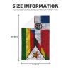 Dominican Republic and Zimbabwe Zimbabwean Triangle Flag Premium Waffle Kitchen Towel Microfiber Kitchen Towels, Super Absorbent 16 X 26 Inches Reusable Dish Towels for Kitchen and Household view 2