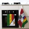 Dominican Republic and Zimbabwe Zimbabwean Triangle Flag Premium Waffle Kitchen Towel Microfiber Kitchen Towels, Super Absorbent 16 X 26 Inches Reusable Dish Towels for Kitchen and Household view 4