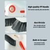 2 in 1 Groove Cleaning Brush Window Track Cleaning Tools, 2026 New Multifunction Hard Bristle Crevice Brush with Scraper for Shutter Door, Sliding Door, Window Sill, Window Seal (Orange) view 4