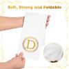 200 Gold Monogram Disposable Napkins - Letter D Hand Towels Decorative, Dinner Napkins for Guest, Monogrammed Hand Towels for Bathroom Wedding Birthday Party Baby Shower view 3