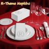 200 Silver Monogram Disposable Napkins - Letter R Hand Towels Decorative, Dinner Napkins for Guest, Monogrammed Hand Towels for Bathroom Wedding Birthday Party Baby Shower view 4