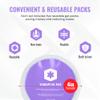 ICEWRAPS Round Ice Packs for Injuries Reusable, Hot & Cold Gel Ice Packs for Injuries, Hot & Cold Packs Compress Soft & Flexible, Fast Relief & Recovery, FSA-HSA Eligible (5-Pack/Purple) view 2