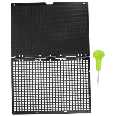 SHERCHPRY 1Set Braille Writing Kit for Blind People Lines Durable Plastic Braille Board with Stylus Essential Writing Accessory for Studying and Learning