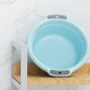 Mrisata Round Wash Basin, Plastic Thicken Large Capacity Slip Washing Face Clothes Basin, Round Dish Wash Basin Dishpan Camping Dishpan Portable Vegetable (Large Size 50 X 50in) view 4