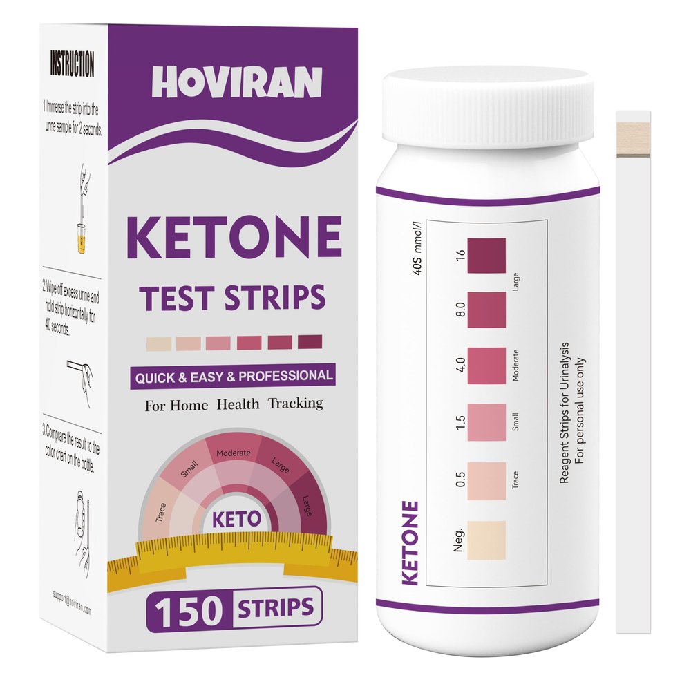 150-Count Ketone Test Strips for Urine Testing Monitor Ketosis for Ketogenic & Low-Carb Diets