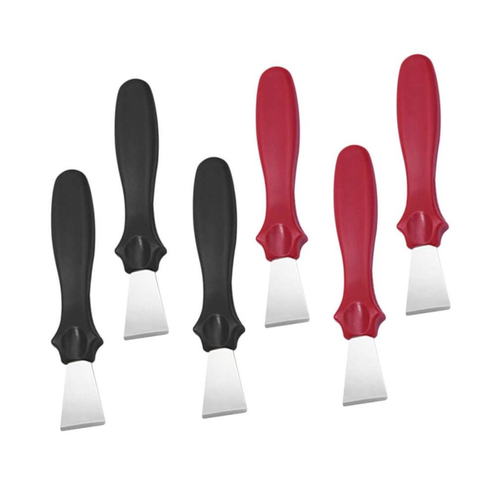 CIYODO 6pcs Stainless Steel Cleaning Scrapers Ergonomic Wall Cleaning Tool for Home Use Versatile Kitchen Scraper for Oil Stains and Dirt Removal Distribution Random Color