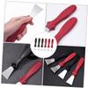 CIYODO 6pcs Stainless Steel Cleaning Scrapers Ergonomic Wall Cleaning Tool for Home Use Versatile Kitchen Scraper for Oil Stains and Dirt Removal Distribution Random Color view 4