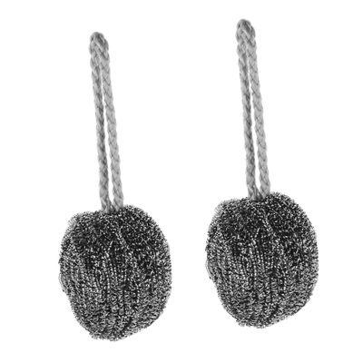OFFSCH 2pcs Stainless Steel Wire Ball Scrubbers Wire Brush Pot Scrubber Tool for Wok Dish Sink Kitchen Cleaning