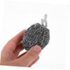 OFFSCH 2pcs Stainless Steel Wire Ball Scrubbers Wire Brush Pot Scrubber Tool for Wok Dish Sink Kitchen Cleaning view 3