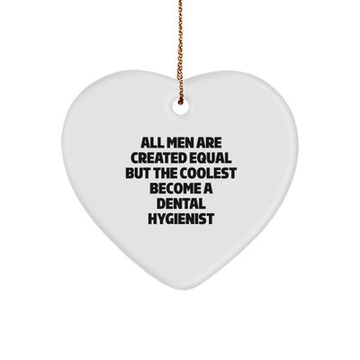 Dental Hygienist Gifts from Men - Heart Ornament for Christmas Unique Gifts for Dental Hygienist