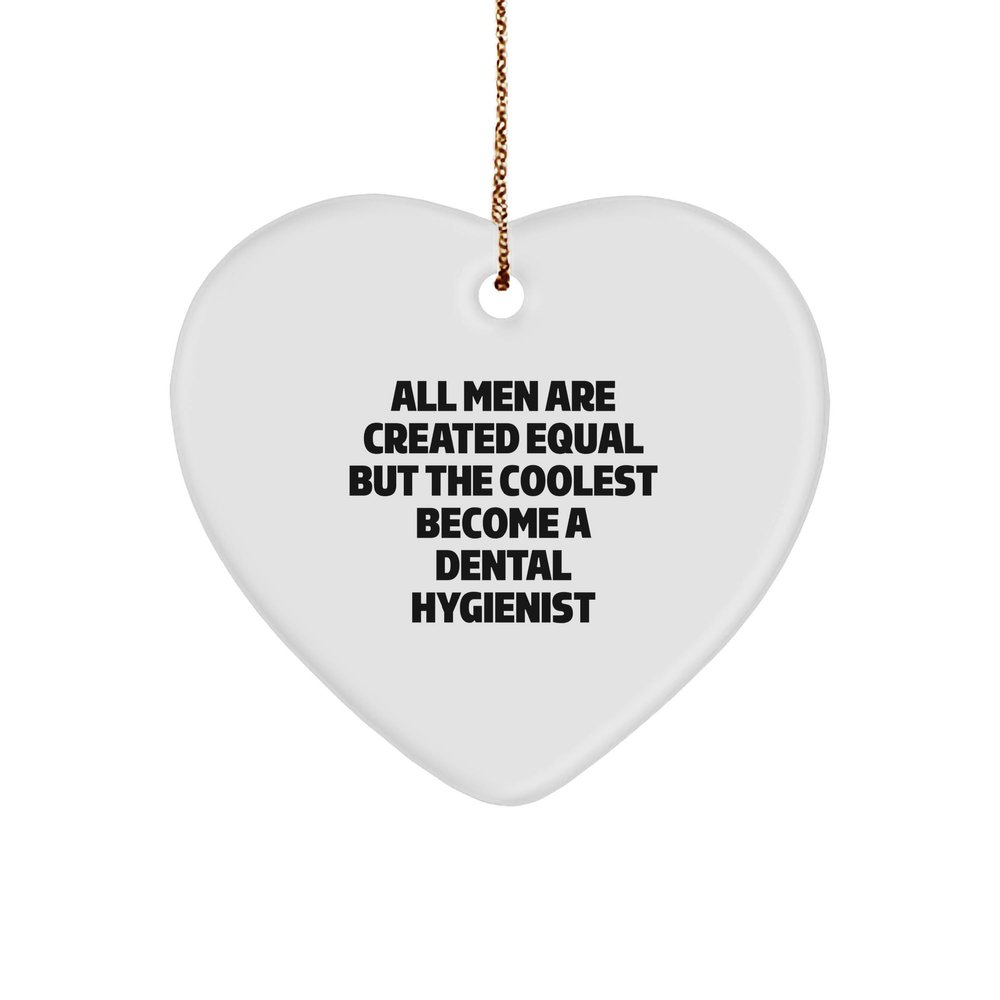 Dental Hygienist Gifts from Men - Heart Ornament for Christmas Unique Gifts for Dental Hygienist