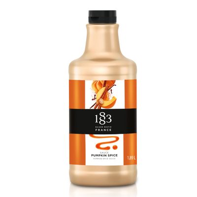 1883 Pumpkin Spice Sauce 1.89L Bottle Authentic French Sauce Warm Spiced Pumpkin Flavor Perfect for Lattes, Desserts & Fall Recipes