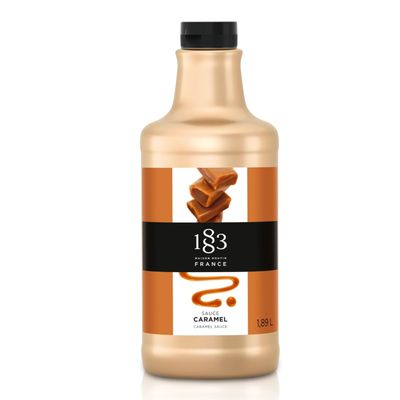 1883 Caramel Sauce 1.89L Bottle Authentic French Dessert Sauce Rich, Buttery Caramel Flavor Ideal for Cafs, Desserts, and Beverages