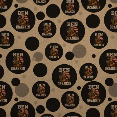 GRAPHICS & MORE Ben Franklin Drankin Premium Kraft Gift Wrap Wrapping Paper Roll