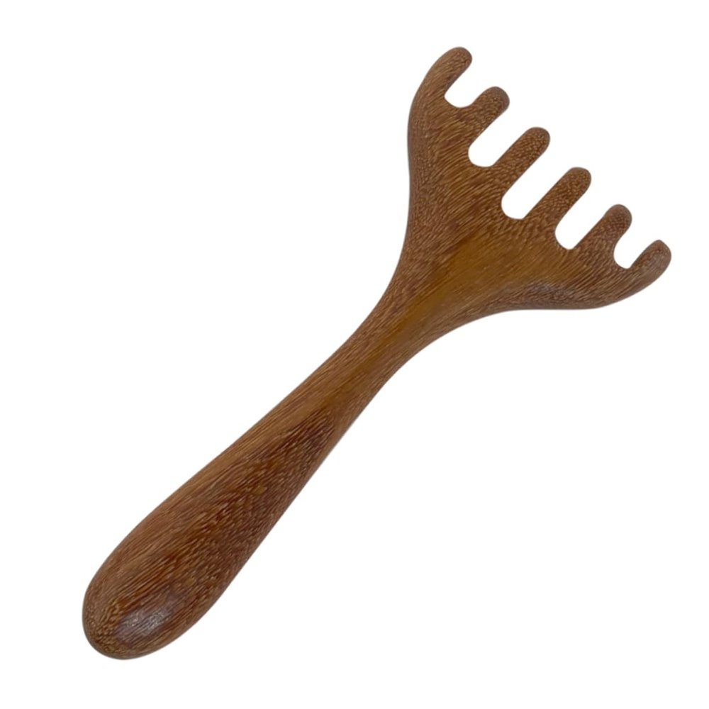 Ipetboom Six Claw Wood Scalp Massage Comb for Acupoint Relief