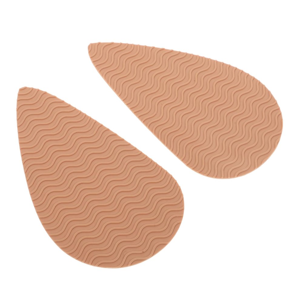 Healvian High Heel Anti-Slip Pads Self-Adhesive Sole Protectors for Women Sturdy Forefoot Cushion Inserts Water Ripple Pattern Noise Reduction and Shock Absorption
