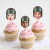 Custom pilot cupcake toppers, Personalized Face pilot Cupcake Toppers, gifts for plane lovers, Printable Cupcake Topper/Style 4 view 2