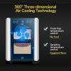 8L Electric Cigar Humidor with Cedar Wood Shelf & Drawer for 100 Cigars, Intelligent Electric Cigar Humidor Cooler, Silent Constant Temperature Cigar Cabinet with LED Light and Tempered Glass Door view 3