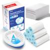 60 Packs Commode Liners With 60 Absorbent Pads, Leak-Proof Disposable Toilet Bags for Adults, Fits All Bedside Toilet Chairs Bucket, Portable Potty Liners for Home Medical Use, No Mess Cleanup view 1