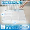 60 Packs Commode Liners With 60 Absorbent Pads, Leak-Proof Disposable Toilet Bags for Adults, Fits All Bedside Toilet Chairs Bucket, Portable Potty Liners for Home Medical Use, No Mess Cleanup view 2