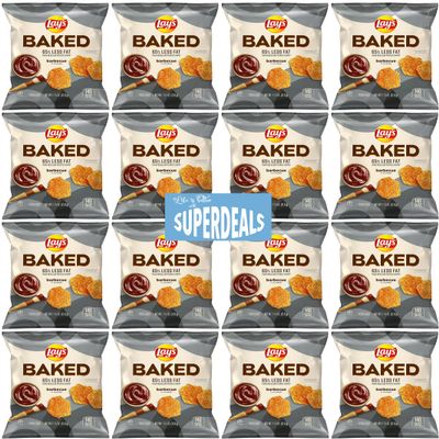 Baked Barbecue Potato Crisps, 1.125 oz (Pack of 16) Value Pack with Bonus Gift Bundled by SUPERDEALS