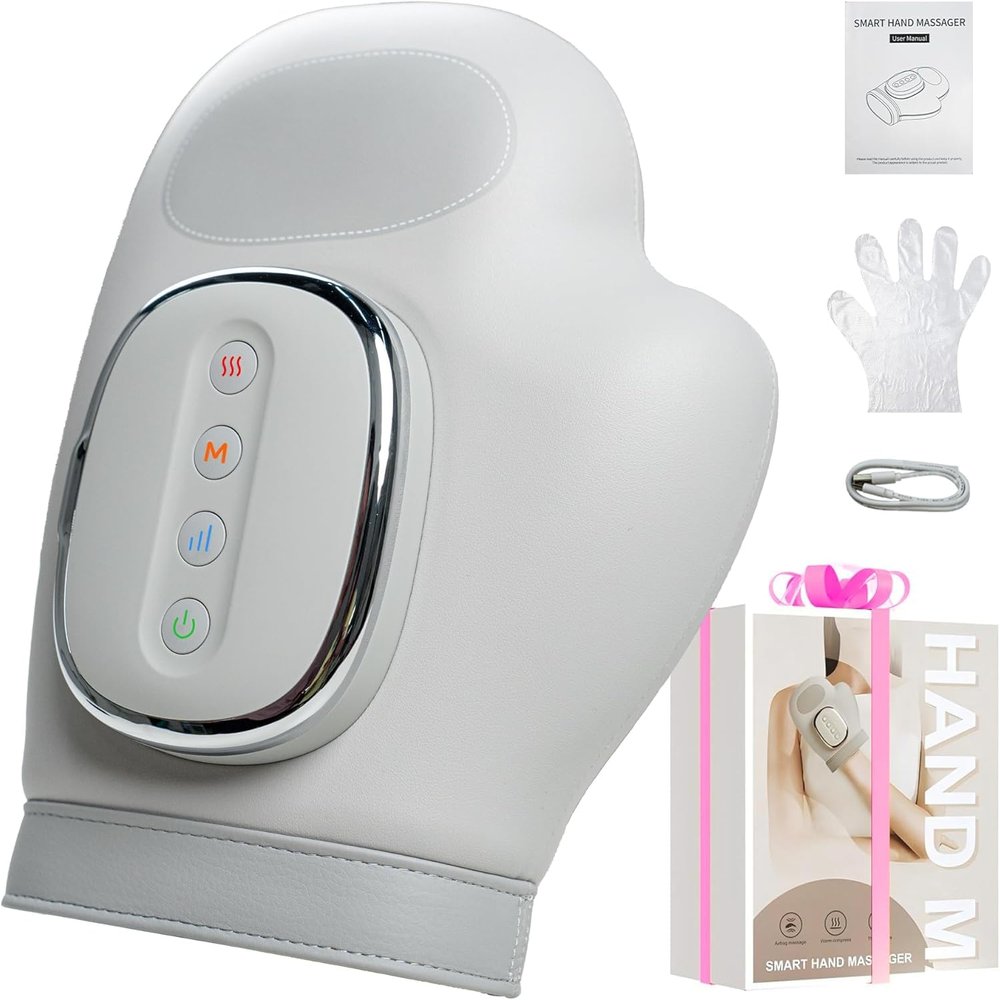 2026 NEW Smart Hand Massager with Heat and Compression 3 Modes, 5 Intensities, Wireless Air Pressure for Arthritis & Hand Pain Relief Portable for Home, Office, Travel Ideal Wellness Gift